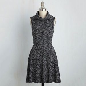 Modcloth Gray/Black cowl neck sleeveless dress